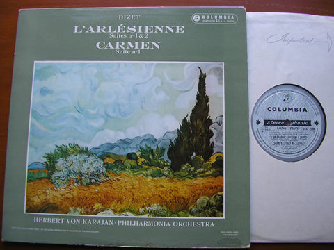 BIZET: L'ARLESIENNE Suites Nos. 1 & 2 / CARMEN Suite No. 1    KARAJAN / PHILHARMONIA    SAX 2289