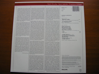 GERSHWIN: RHAPSODY IN BLUE / CONCERTO in F / AN AMERICAN IN PARIS   PREVIN / PITTSBURGH SYMPHONY  412 611