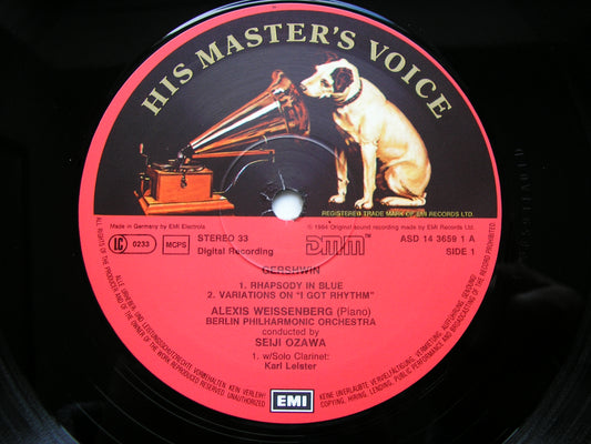 GERSHWIN: RHAPSODY IN BLUE / CATFISH ROW / VARIATIONS   WEISSENBERG / BERLIN PHILHARMONIC / OZAWA  ASD 143659