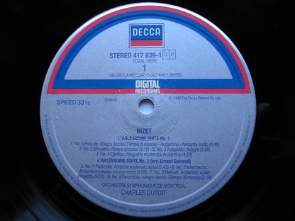 BIZET: L'ARLESIENNE SUITES Nos. 1 & 2 / CARMEN Suites Nos. 1 & 2    DUTOIT / MONTREAL SYMPHONY    417 839