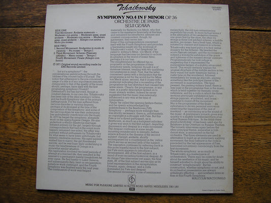 TCHAIKOVSKY: SYMPHONY No. 4   OZAWA / ORCHESTRE DE PARIS   CFP 40351