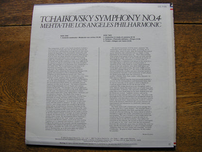 TCHAIKOVSKY: SYMPHONY No. 4   MEHTA / LOS ANGELES PHILHARMONIC   CS 7155