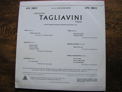 FERRUCCIO TAGLIAVINI SINGS OPERA ARIAS BY VERDI/CILEA/PUCCINI/FLOTOW    LPC 55013