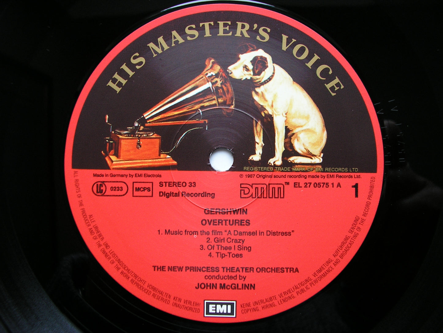 GERSHWIN: OVERTURES / SUITE from 'A Damsel in Distress'   McGLINN / NEW PRINCESS THEATRE ORCHESTRA   EL 270575