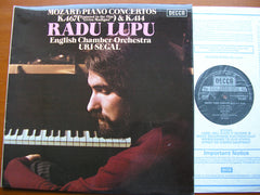 MOZART: PIANO CONCERTOS Nos. 12 K414 & 21 K467     RADU LUPU / ENGLISH CHAMBER ORCHESTRA / URI SEGAL    SXL 6698