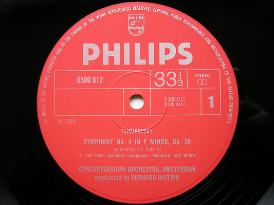 TCHAIKOVSKY: SYMPHONY No. 4   HAITINK / CONCERTGEBOUW ORCHESTRA   6500 012