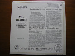 MOZART: SYMPHONIES Nos. 38 'Prague' & 39    OTTO KLEMPERER / PHILHARMONIA    SAX 2468