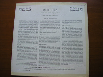 BERLIOZ: SYMPHONIE FANTASTIQUE   MITROPOULOS / NEW YORK PHILHARMONIC ORCHESTRA   SABL 108