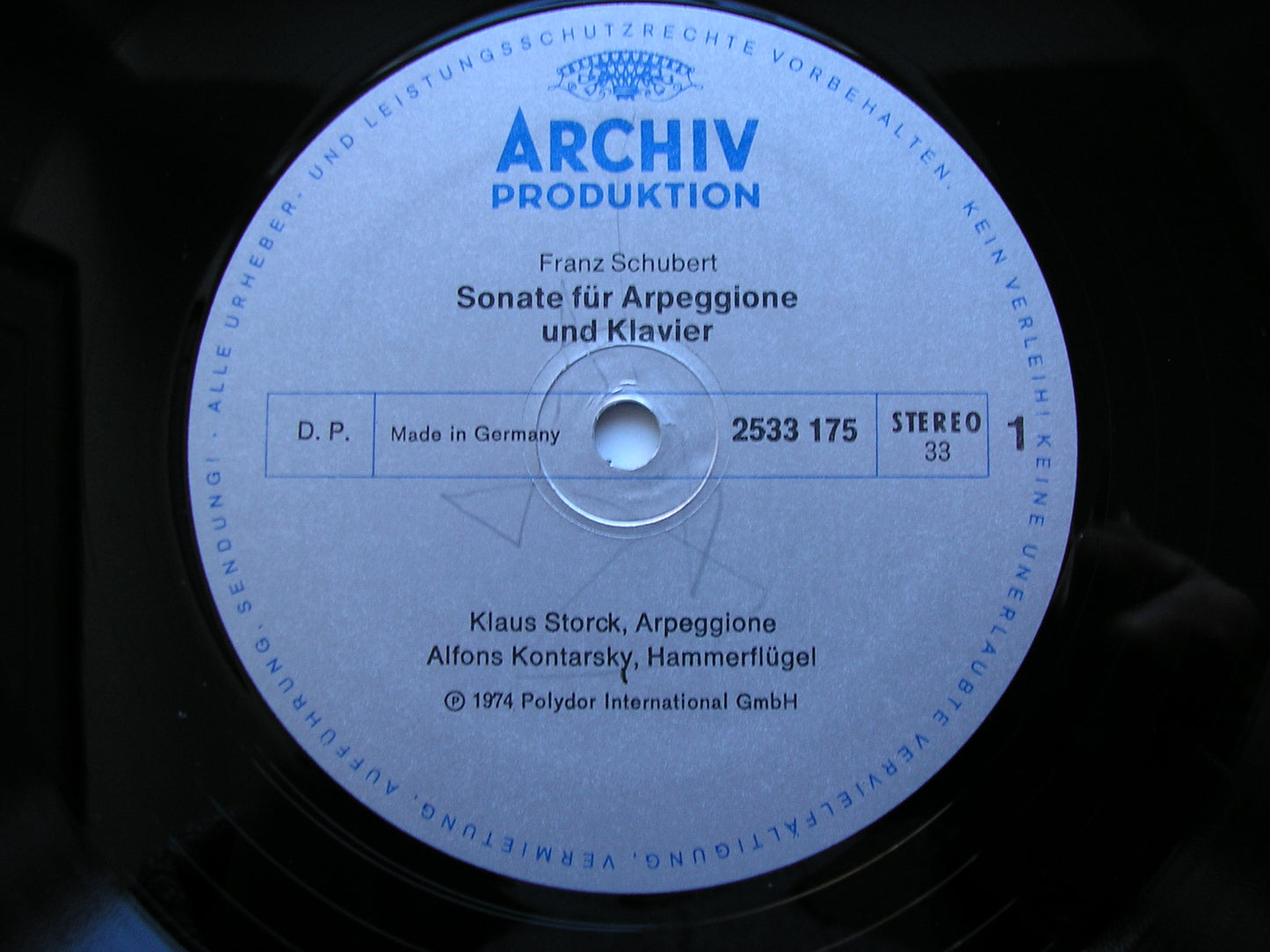 SCHUBERT: ARPEGGIONE SONATA / VARIATIONS    STORCK / LINDE / KONTARSKY   2533 175