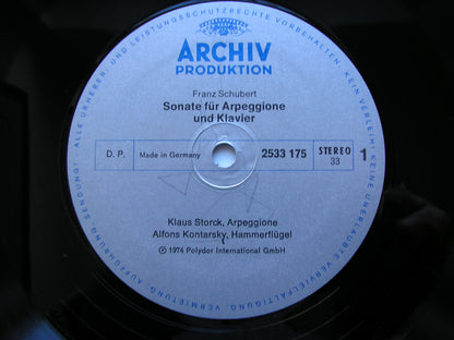 SCHUBERT: ARPEGGIONE SONATA / VARIATIONS    STORCK / LINDE / KONTARSKY   2533 175