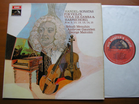 HANDEL: SIX SONATAS FOR VIOLIN / VIOLA DA GAMBA / HARPSICHORD   MENUHIN / GAUNTLETT / MALCOLM     ASD 2384