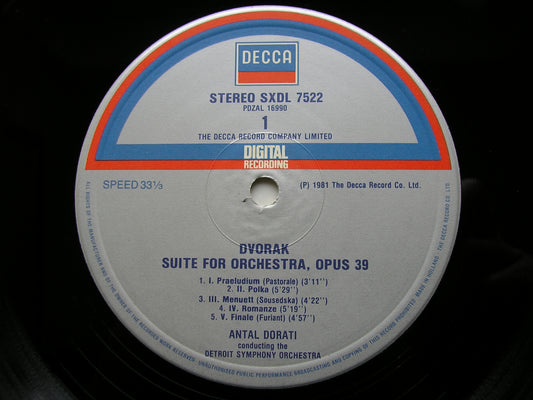DVORAK: CZECH SUITE / PRAGUE WALTZES / POLONAISE / NOCTURNE    DORATI / DETROIT SYMPHONY   SXDL 7522