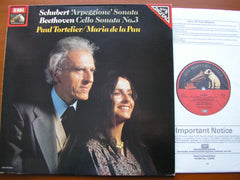 SCHUBERT: ARPEGGIONE SONATA / BEETHOVEN: CELLO SONATA No. 3   TORTELIER / DE LA PAU   ASD 4075