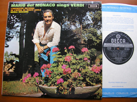 MARIO DEL MONACO SINGS VERDI    MONTE CARLO OPERA ORCHESTRA / RESCIGNO   SXL 6429