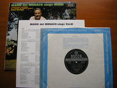 MARIO DEL MONACO SINGS VERDI    MONTE CARLO OPERA ORCHESTRA / RESCIGNO   SXL 6429