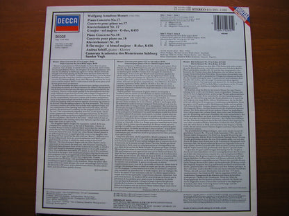 MOZART: PIANO CONCERTOS Nos. 17 & 18     ANDRAS SCHIFF / CAMERATA ACADEMICA / SANDOR VEGH    414 289