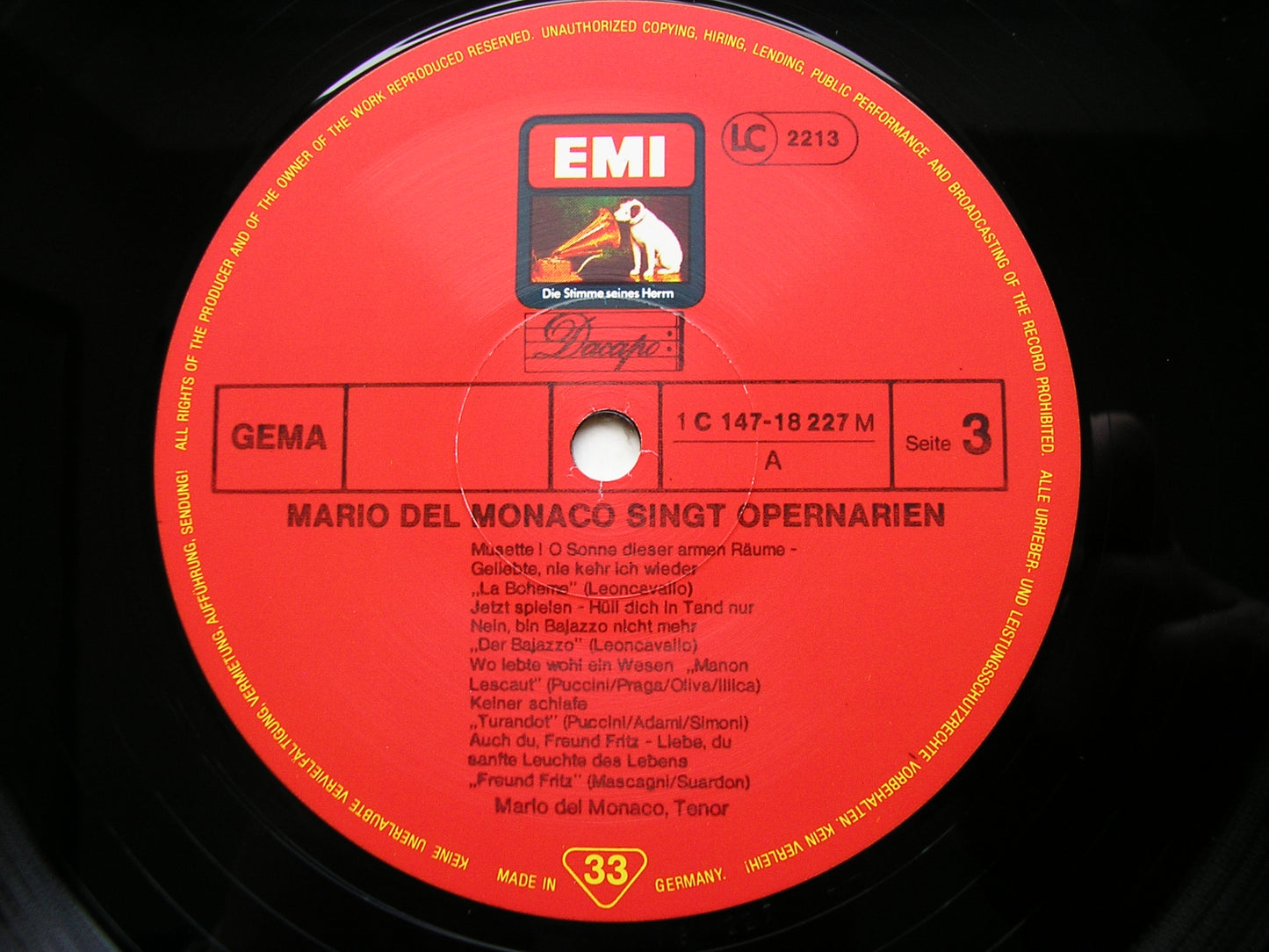 MARIO DEL MONACO SINGS OPERA ARIAS     MILAN SYMPHONY / QUADRI / BENINTENDE-NEGLIA   2LP   147 18226/7