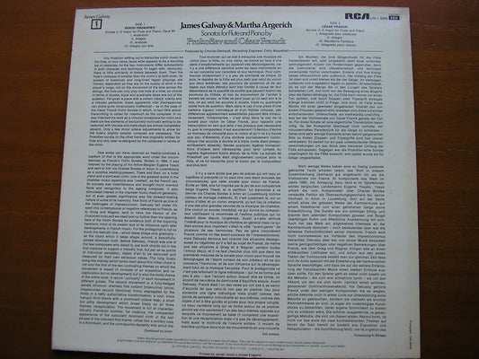 FRANCK / PROKOFIEV: SONATAS FOR FLUTE & PIANO      JAMES GALWAY / MARTHA ARGERICH      LRL1 5095