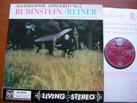 RACHMANINOV: PIANO CONCERTO No. 2    RUBINSTEIN / CHICAGO SYMPHONY / REINER     SB 2043