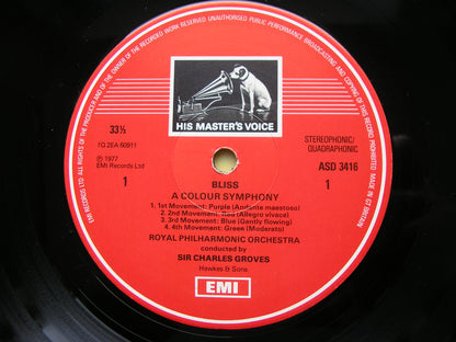 BLISS: THINGS TO COME / A COLOUR SYMPHONY  GROVES / RPO  ASD 3416