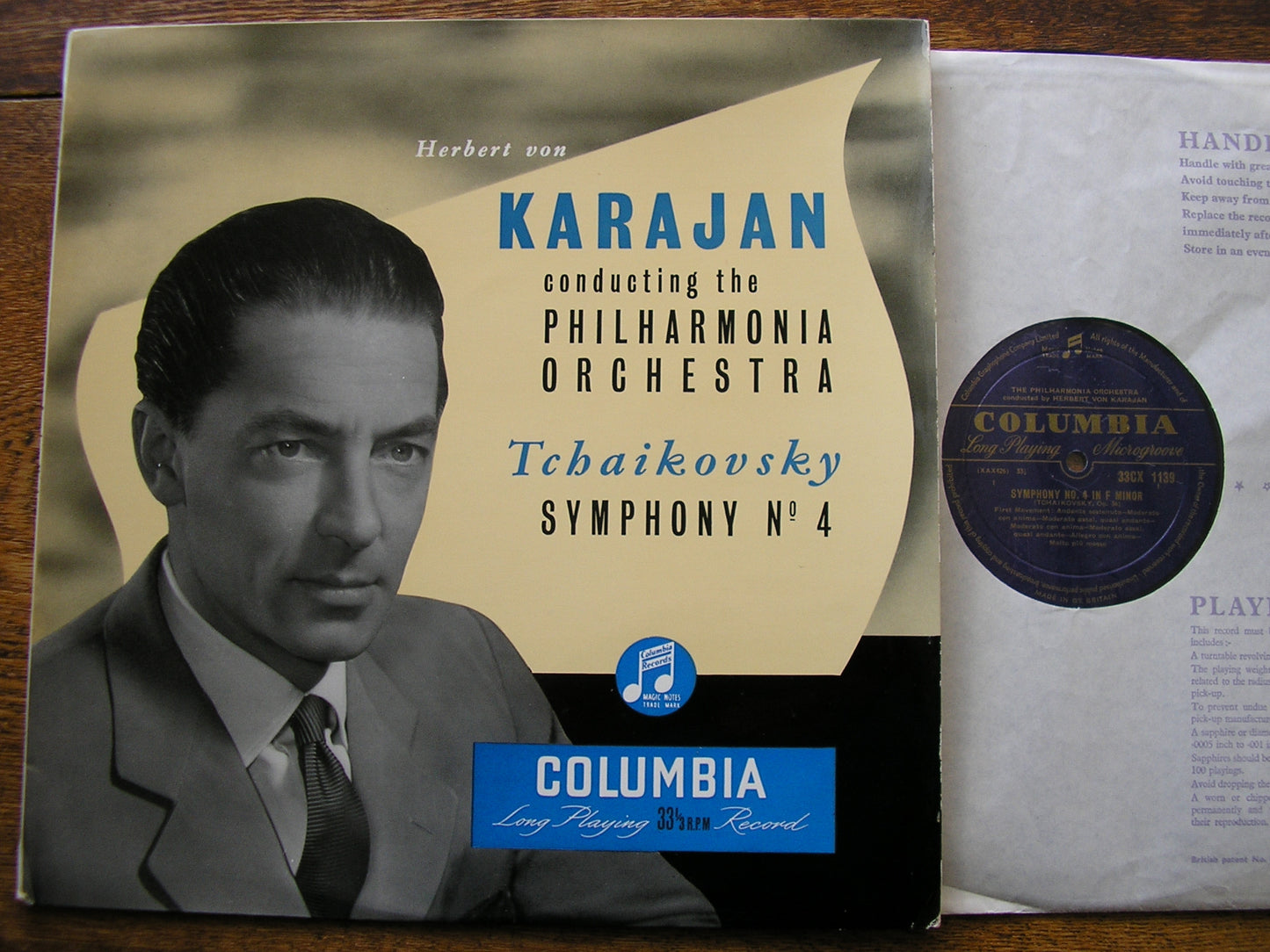 TCHAIKOVSKY: SYMPHONY No. 4  KARAJAN / PHILHARMONIA  33CX 1139