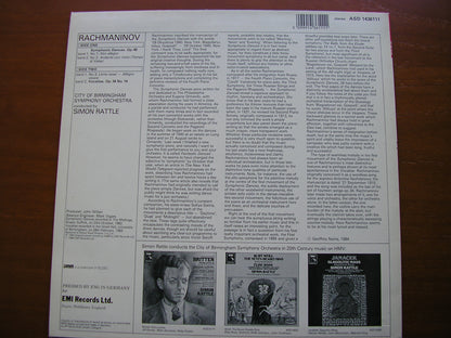 RACHMANINOV: VOCALISE / SYMPHONIC DANCES    RATTLE / CITY OF BIRMINGHAM SYMPHONY   ASD 1436111