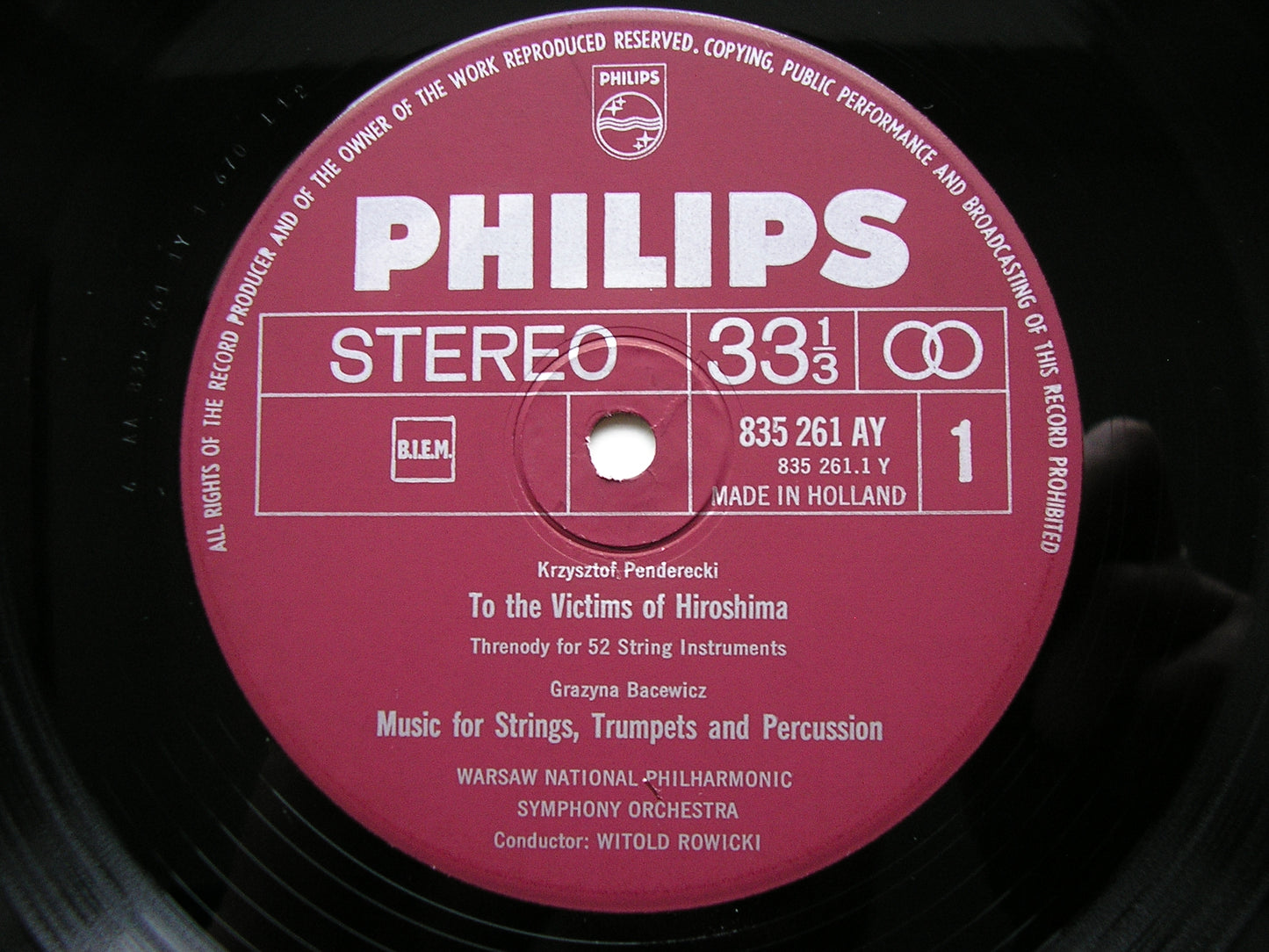 BACEWICZ / BAIRD / PENDERECKI / SEROCKI: CONTEMPORARY POLISH MUSIC   WOYTOWICZ / WARSAW SYMPHONY / ROWICKI    835 261