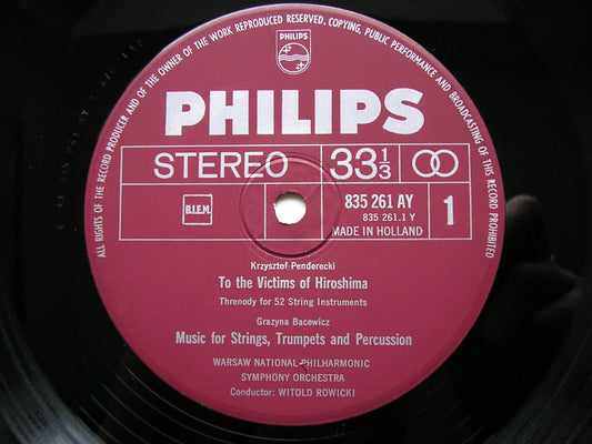 BACEWICZ / BAIRD / PENDERECKI / SEROCKI: CONTEMPORARY POLISH MUSIC   WOYTOWICZ / WARSAW SYMPHONY / ROWICKI    835 261