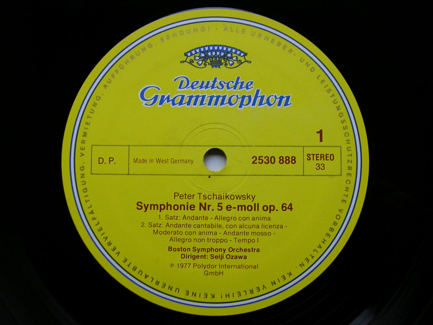 TCHAIKOVSKY: SYMPHONY No. 5  OZAWA / BOSTON SYMPHONY   2530 888