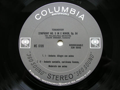 TCHAIKOVSKY: SYMPHONY No. 5    ORMANDY / PHILADELPHIA ORCHESTRA   MS 6109