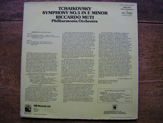 TCHAIKOVSKY: SYMPHONY No. 5   MUTI / PHILHARMONIA   ASD 3717