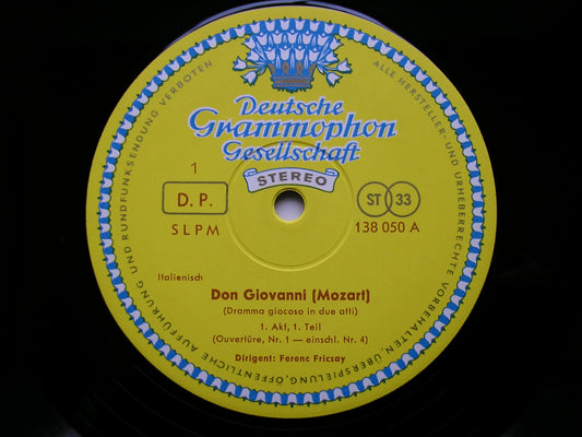MOZART: DON GIOVANNI   FISCHER-DIESKAU / JURINAC / STADER / SEEFRIED / HAEFLIGER / BERLIN RADIO SYMPHONY ORCHESTRA / FRICSAY  138 050 / 052