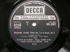 BRAHMS: PIANO TRIOS Nos. 1 & 3    JANOS STARKER / JULIUS KATCHEN / JOSEF SUK    SXL 6387