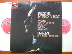 BRUCKNER: SYMPHONY No. 7 / WAGNER: PRELUDES    KARAJAN / BERLIN PHILHARMONIC    SLS 5086