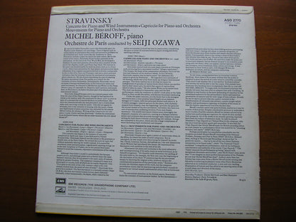 STRAVINSKY: PIANO CONCERTO / CAPRICCIO / MOUVEMENTS   BEROFF / ORCHESTRA de PARIS / OZAWA     ASD 2770