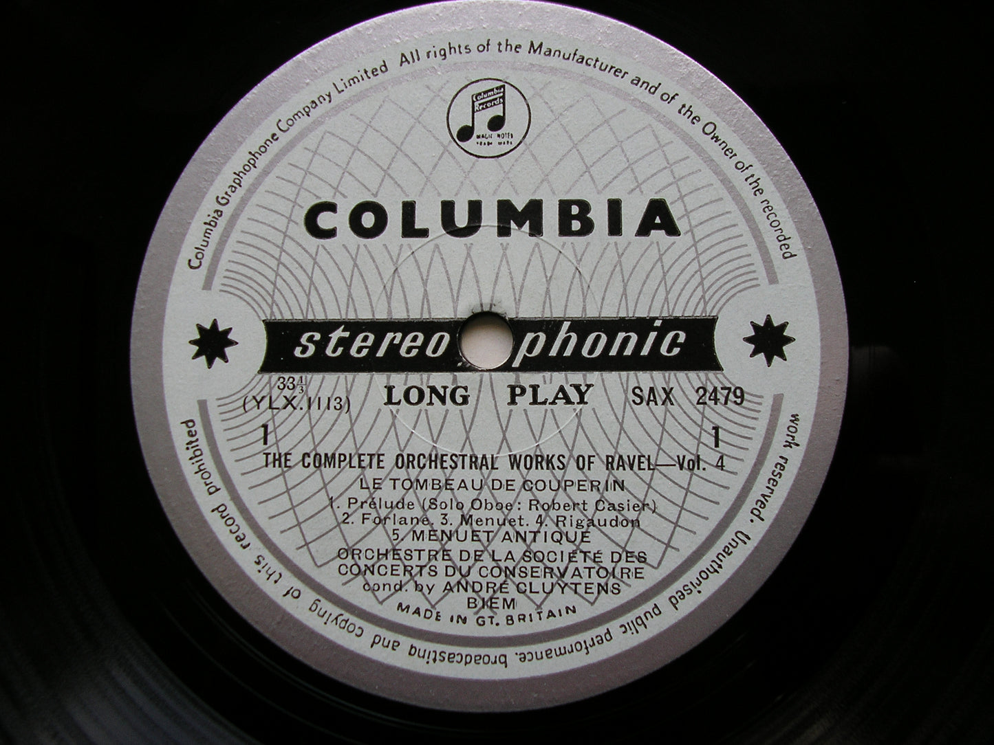 RAVEL: COMPLETE ORCHESTRAL WORKS Volume 4    CLUYTENS / PARIS CONSERVATOIRE   SAX 2479