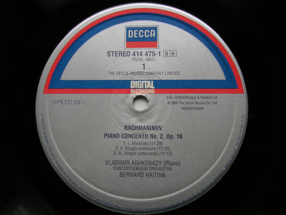 RACHMANINOV: THE PIANO CONCERTOS / RHAPSODY    ASHKENAZY / CONCERTGEBOUW ORCHESTRA / HAITINK   3 LP