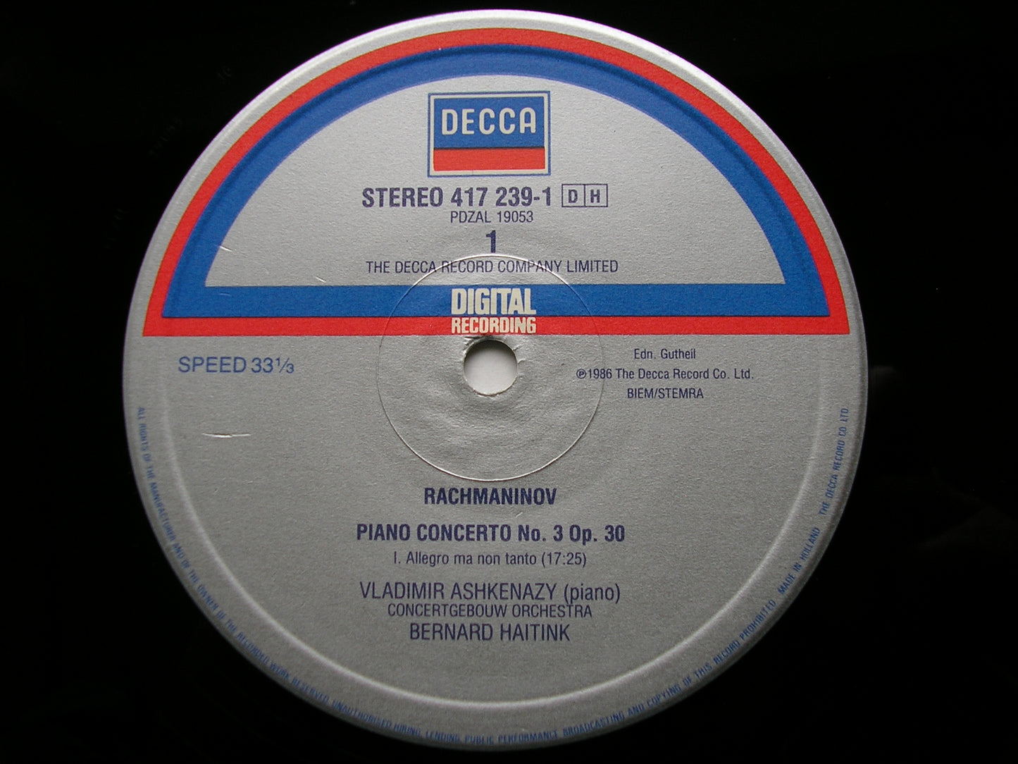 RACHMANINOV: THE PIANO CONCERTOS / RHAPSODY    ASHKENAZY / CONCERTGEBOUW ORCHESTRA / HAITINK   3 LP