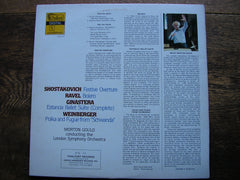 GINASTERA / RAVEL / WEINBERGER / SHOSTAKOVICH: ORCHESTRAL WORKS  GOULD / LONDON SYMPHONY  SDG 301