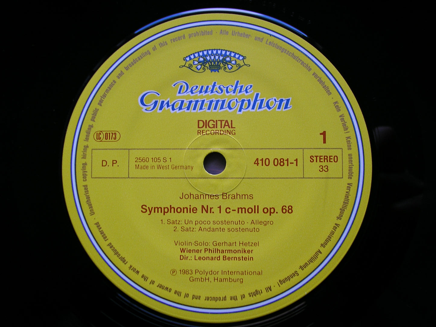BRAHMS: THE FOUR SYMPHONIES / TWO OVERTURES / HAYDN VARIATIONS    BERNSTEIN / VIENNA PHILHARMONIC   410 081 - 084