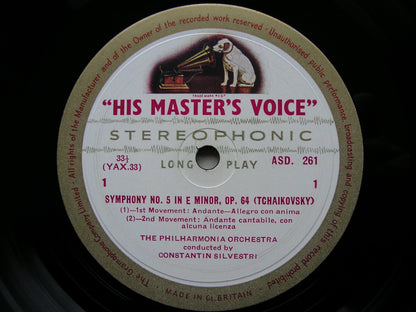 TCHAIKOVSKY: SYMPHONY No. 5   SILVESTRI / PHILHARMONIA    ASD 261
