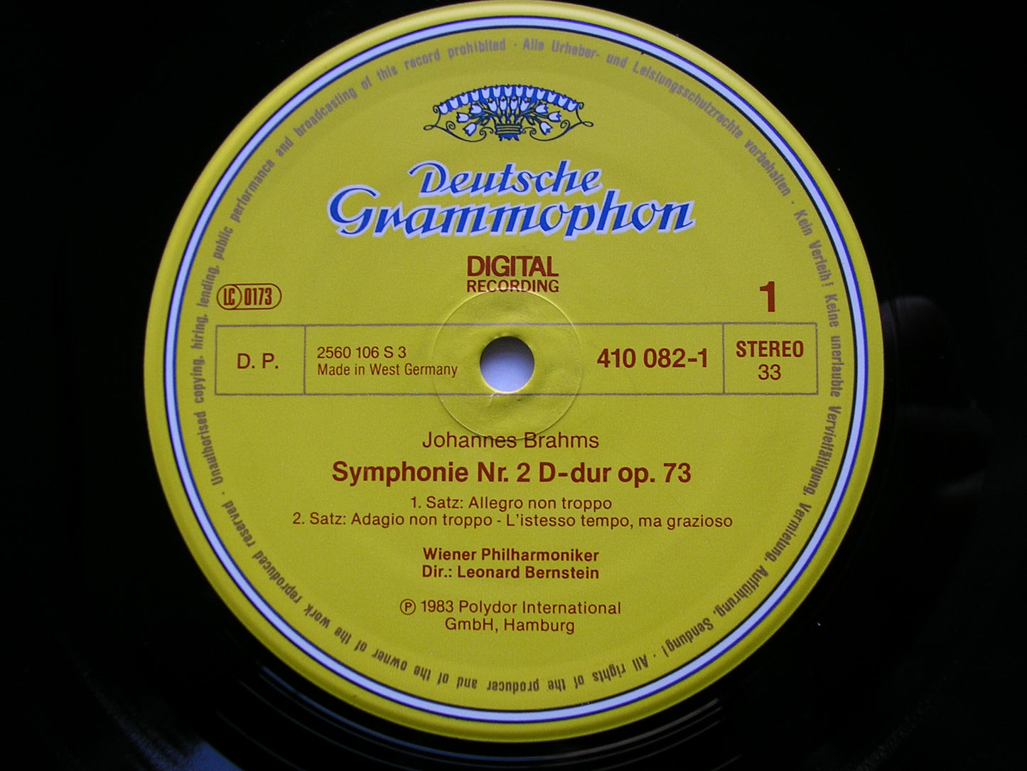 BRAHMS: THE FOUR SYMPHONIES / TWO OVERTURES / HAYDN VARIATIONS    BERNSTEIN / VIENNA PHILHARMONIC   410 081 - 084