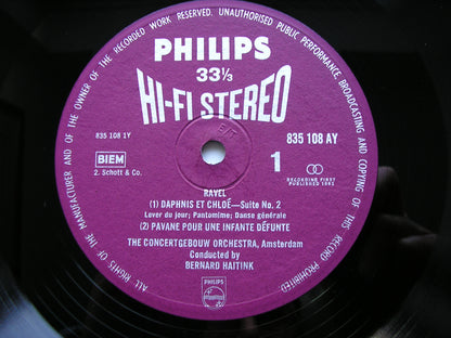 RAVEL: DAPHNIS & CHLOE Suite No. 2 / RAPSODIE ESPAGNOLE / ALBORADA / PAVANE    HAITINK / CONCERTGEBOUW ORCHESTRA   835 108