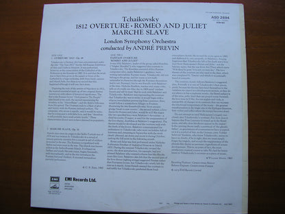 TCHAIKOVSKY: 1812 / ROMEO & JULIET / MARCHE SLAVE     PREVIN / LONDON SYMPHONY    ASD 2894