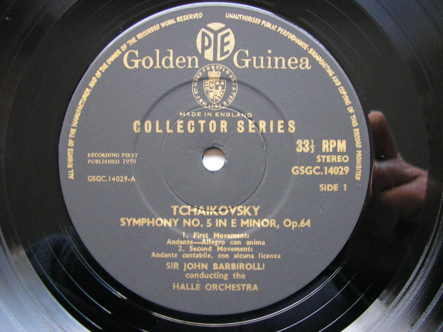 TCHAIKOVSKY: SYMPHONY No. 5   BARBIROLLI / HALLE ORCHESTRA   GSGC 14209