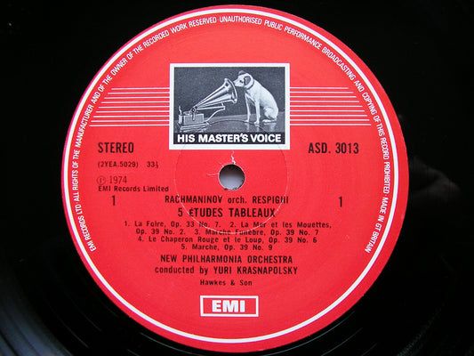 RACHMANINOV-RESPIGHI: FIVE ETUDES-TABLEAUX / TCHAIKOVSKY: THE VOYEVODE   KRASNAPOLSKY / NPO   ASD 3013