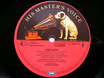 SAINT - SAENS: PIANO CONCERTO No. 1  COLLARD / ROYAL PHILHARMONIC / PREVIN  749757