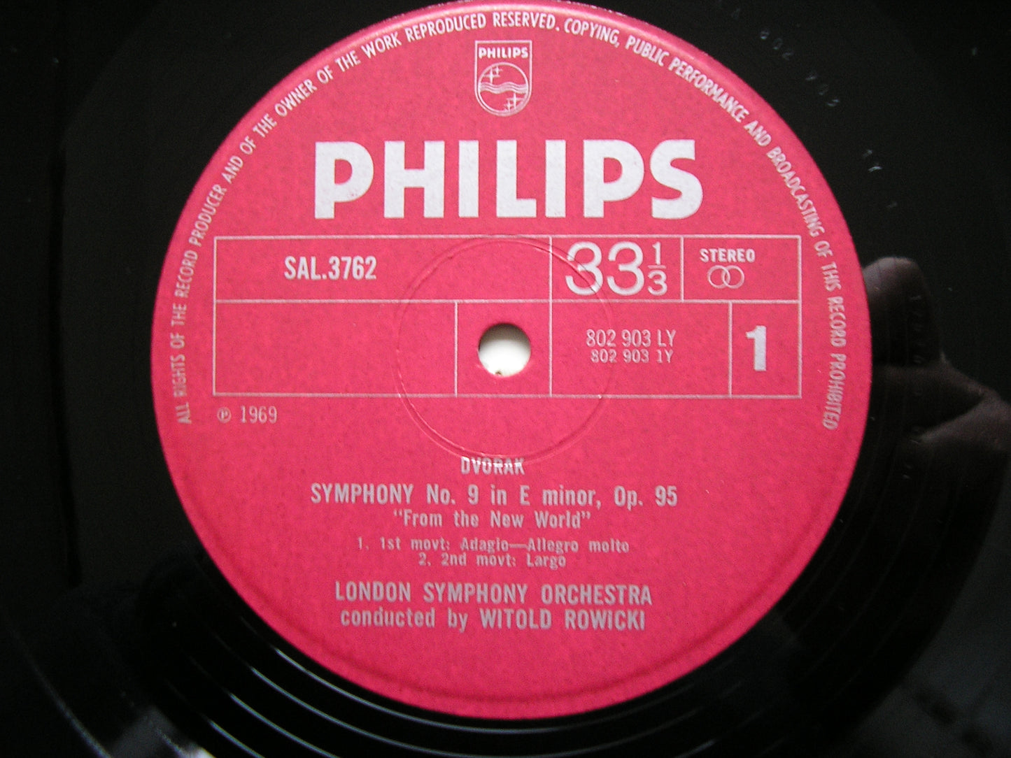 DVORAK: THE NINE SYMPHONIES / THREE OVERTURES   ROWICKI / LONDON SYMPHONY   9LP