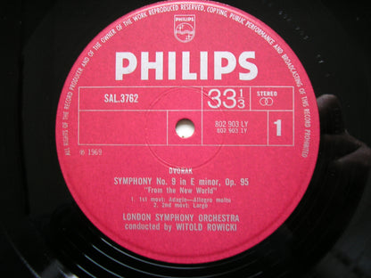 DVORAK: THE NINE SYMPHONIES / THREE OVERTURES   ROWICKI / LONDON SYMPHONY   9LP