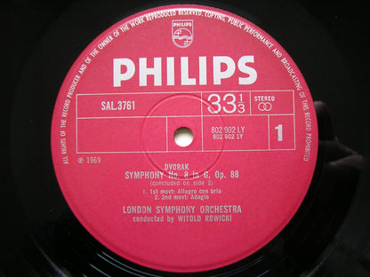 DVORAK: THE NINE SYMPHONIES / THREE OVERTURES   ROWICKI / LONDON SYMPHONY   9LP